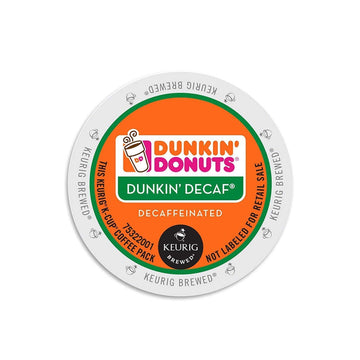 Donuts Decaf Coffee K-Cups by Dunkin' – 24 Count (Pack of 4), Coffee, Pack of 4, Model 400846