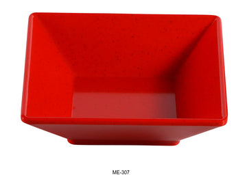 Mexico Collection RED Speckled Melamine Square Plate Deep 22 Oz 7" X 2"h BOX of by Yanco – 22 oz., 22 ounces, Melamine, red speckled, Pack of 48