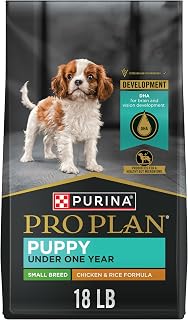 Purina Pro Plan Small Breed Puppy Food, Chicken & Rice, 18 lb Bag