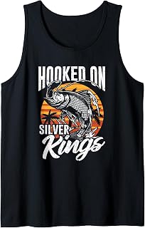 Tarpon Fisherman Hooked On Silver Kings Tarpon Fishing Tank Top