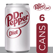 DIET - MINI CANS by Dr Pepper – 7.5 Fl Oz (Pack of 6), Pack of 6, Model 7800000205