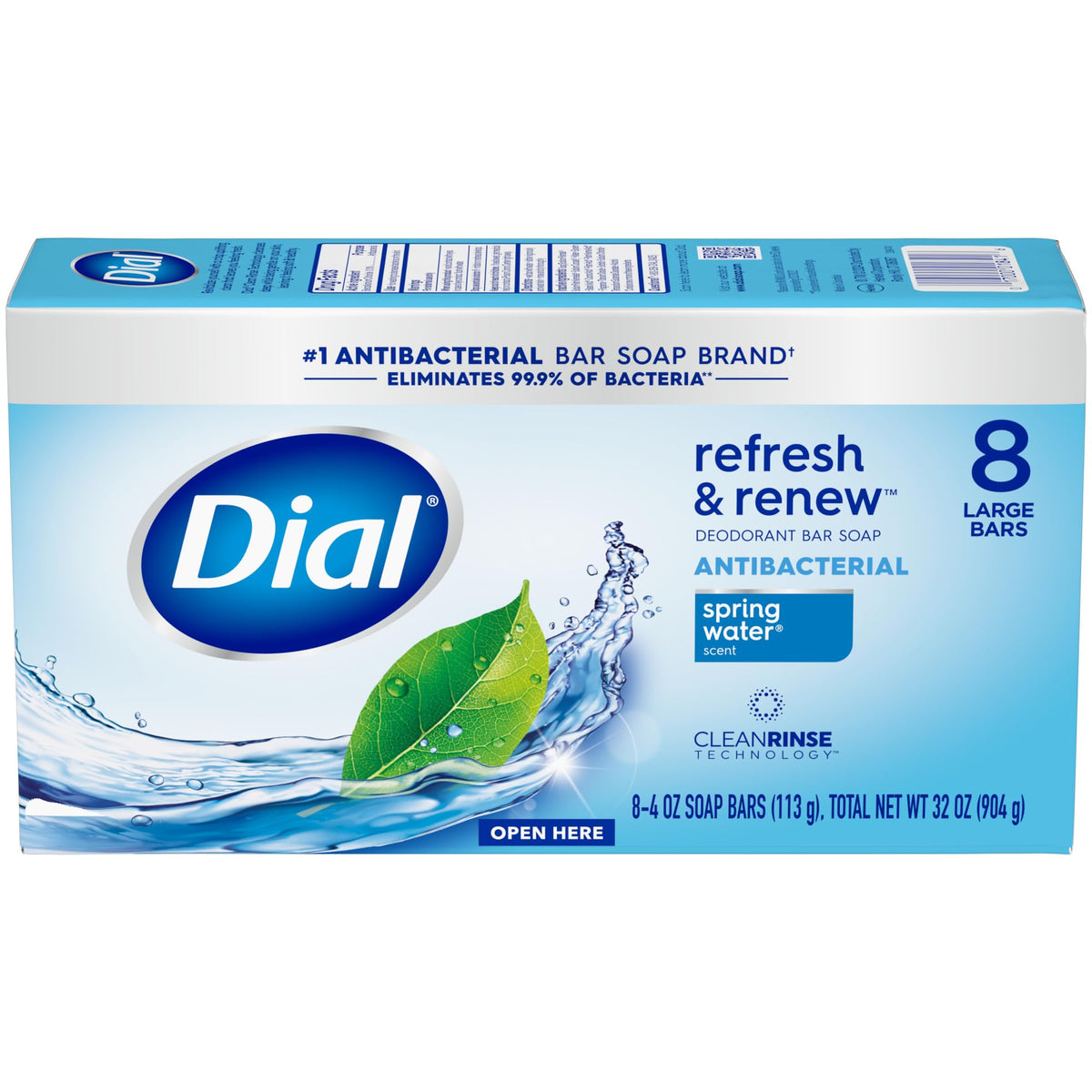 Dial Spring Water / 4 Ounce (Pack of 32) / White Soaps