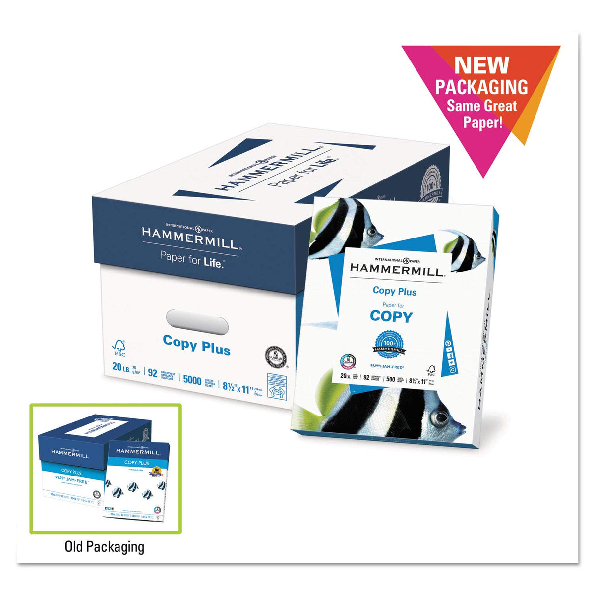 Paper for Copy Copy & Multipurpose Paper by Hammermill – White, Pack of 5000, Model 105007