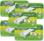 Swiffer Sweeper Wet Mopping Pad Refills for Floor Mop Open Window Fresh Scent 12 Count - 5 Pack