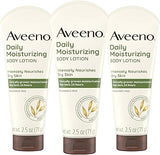 Aveeno Daily Moisturizing Body Lotion, Fragrance-Free, 2.5 fl. oz, 3 Pack