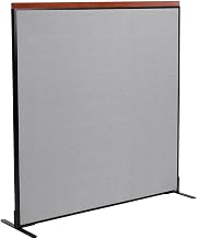 Global Industrial 60-1/4"W x 61-1/2"H Deluxe Freestanding Office Partition Panel, Gray