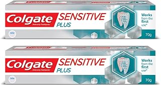 Colgate Sensitive Plus 70g Toothpaste (140g, Pack of 2, 70g Each)(4.9 Ounce)