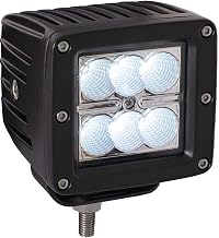Buyers Products 1492137, 3 Inch Wide Squared LED Flood Light, Light Bar, Heavy Duty Spot Light for Trucks, Trailers, Off Road Vehicles, ATVs, Utility Trucks, Clear