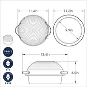 Sourdough Bread Baking Pan with Lid by Nordic Ware – Baking Pan + Lid, Aluminum, Cream, Model 42159AMZM