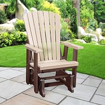 American Furniture Classics Model 515BITB Fan Back Glider in Birchwood with a Tudor Brown Base, Made in The USA