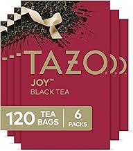 TAZO Joy Limited Edition Seasonal Blend of Black, Oolong & Green Tea with Hints of Peach, 120 Total Bags (20ct - Pack of 6)