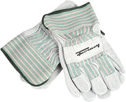 Forney 53202 Cowhide Leather Palm Men's Work Gloves, Large, 3-Pack, Gray