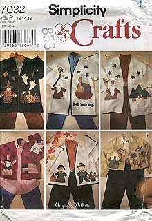 Simplicity Crafts Sewing Patter 7032 Misses Appliqued Seasonal Jacket in Two Lengths, Size P (12-14-16)