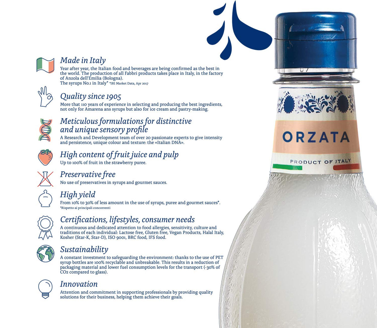 Orgeat Flavoring Syrup by Fabbri – 35 Fl Oz (Pack of 1), Model 8001780150505
