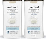 Method Dishwasher Detergent Packs, Fragrance Free + Clear, 108 Tabs, 2 Pack
