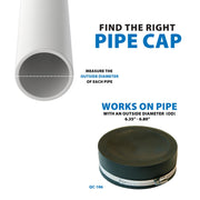 6-in. Pipe Cap - Qwik Cap by Fernco – 6 Inch, Polyvinyl Chloride, Black, Model PQC-106
