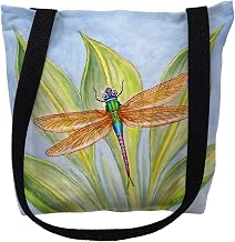Betsydrake TY299G 18 x 18 in. Dicks Dragonfly Tote Bag - Large Black