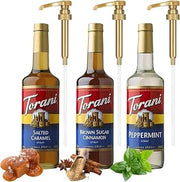 Torani Peppermint, Salted Caramel & Brown Sugar Cinnamon | Syrup 3-Pack