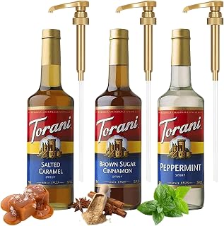 Torani Peppermint, Salted Caramel & Brown Sugar Cinnamon | Syrup 3-Pack