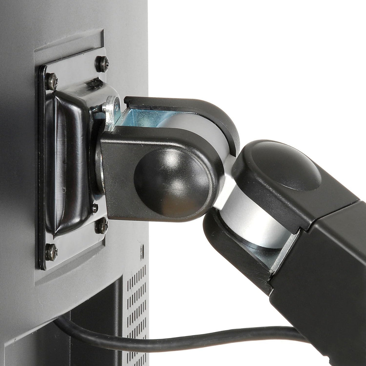 LCD Flat Panel Monitor Arm by Global Industrial – 17"L x 7"W x 5"H, Alloy Steel, Black, Model 249624