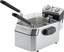 Waring Commercial WDF1000B 208-volt Heavy Duty Single Electric Deep Fryer, 10-Pound
