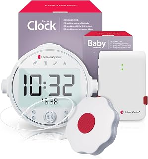 Bellman & Symfon Baby Monitor for Hearing Loss - Alarm Clock and Bed Shaker Alarm System | Reliable Baby Cry Monitoring Features Loud Alarm, Bright Flash Alerts and Powerful Bed Shaker for Peace of Mind.