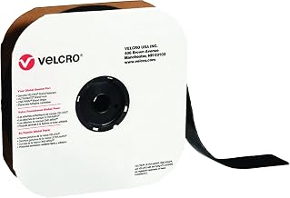 Box VELCRO® Tape (197058) Individual Strips, Loop, 4" x 75', Black (1 Per Case) for Home & Office
