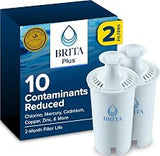 Brita Plus Replacement Water Filter, For Pitchers and Dispensers, 2 Pack