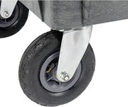 Global Industrial Replacement 8" Caster Kit for Plastic Service Carts - Pneumatic, 2 Swivel & 2 Rigid