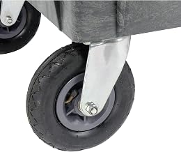 Global Industrial Replacement 8" Caster Kit for Plastic Service Carts - Pneumatic, 2 Swivel & 2 Rigid