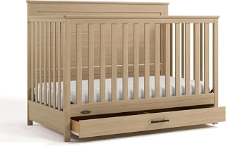 Graco Tristan 5-in-1 Convertible Crib with Drawer, Driftwood