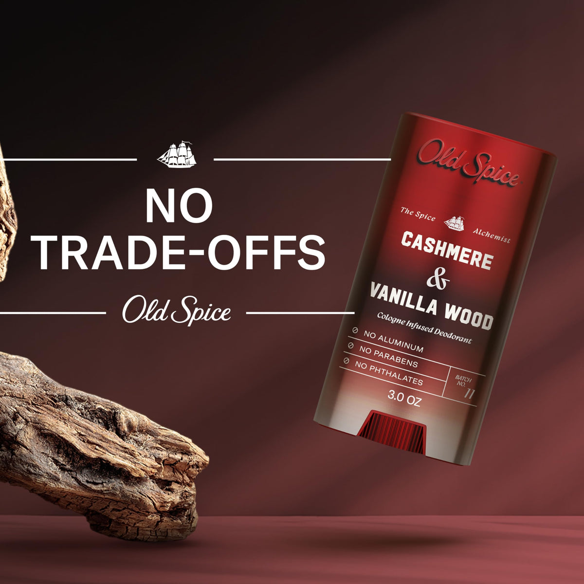 Old Spice Cashmere + Vanilla Wood / 3 Ounce (Pack of 12) / 12 Deodorant