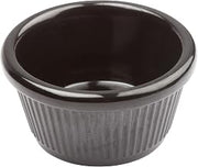 Winco - RFM-2K - 2 Oz Fluted Black Ramekin