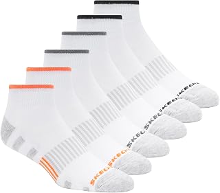 Skechers mens 6 Pack Work Quarter Crew Socks