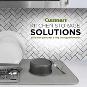 Dish Drying Mat With Rack For Kitchen Counter by Cuisinart – standard, Plastic, Gray, Model 18US6251GRAY