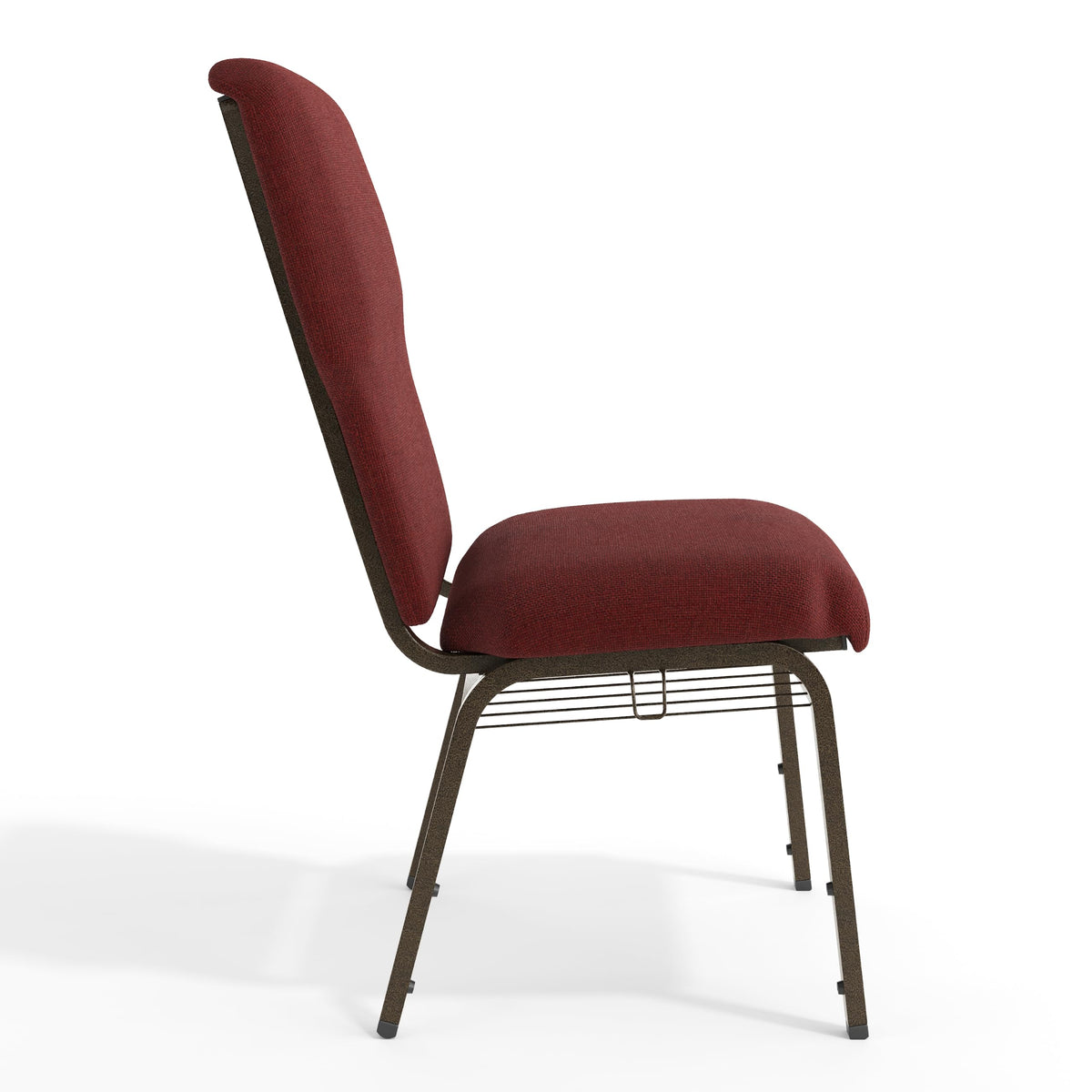 Flash Furniture Maroon Fabric/Gold Vein Frame / Set of 1 / Classic Stacking Chairs