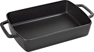 STAUB Cast Iron Oven Dish, Black 3.15 L