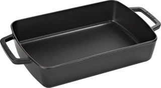 Cast Iron Oven Dish by STAUB – 38 x 20 x 7 cm, 3.15 liters, Cast Iron, Black, Model 40510-323-0