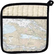 Betsy Drake PT797 American Narrows NY Nautical Map Pot Holder