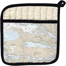 Betsy Drake PT797 American Narrows NY Nautical Map Pot Holder