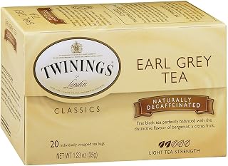 Twinings Earl Grey Decaf Tea, Tea Bags, 20-Count Boxes (Pack of 12)