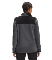 TKA Glacier Snap-Neck Pullover - Women's Asphalt Grey/TNF Black Large by The North Face – Large, Cotton,Polyester, Asphalt Grey/Tnf Black, Model NF0A48KMMN8-L