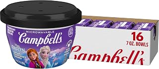 Campbell's Condensed Kids Soup, Disney Frozen Souper Shapes Pasta, 7oz Bowl (16 Pack)