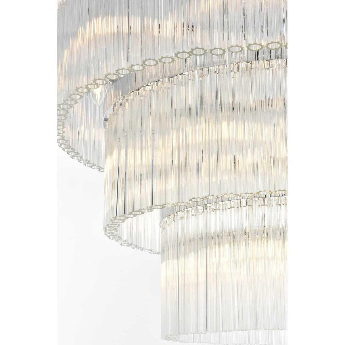 Harlow 18 Light Chandelier Chrome by Lighting Design – Iron, Chrome