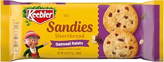 Keebler Sandies Shortbread Oatmeal Raisin Cookies, Pantry Pack, 9.8 oz