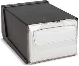 San Jamar H3001 Countertop Fullfold Napkin Dispenser, 300 Capacity, 7-5/8" Width x 5-1/2" Height x 11" Depth, Clear/Black