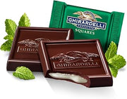 Ghirardelli Dark Chocolate Mint SQUARES Case Pack (430 ct) Premium Individually Wrapped Mint and Dark Chocolate Candy