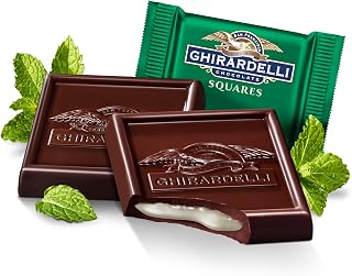 Ghirardelli Dark Chocolate Mint SQUARES Case Pack (430 ct) Premium Individually Wrapped Mint and Dark Chocolate Candy