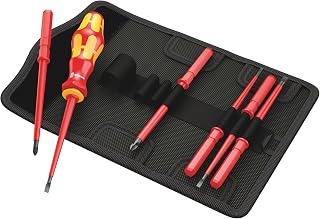 Wera 5003470001 KK VDE 60i/7 Insulated Interchangeable Blade Pouch Set (SLOT/PH), 7 Piece