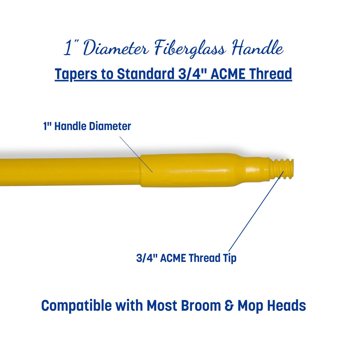 SPARTA Yellow / 1 / 48 inches (Pack of 1) Broom Handles